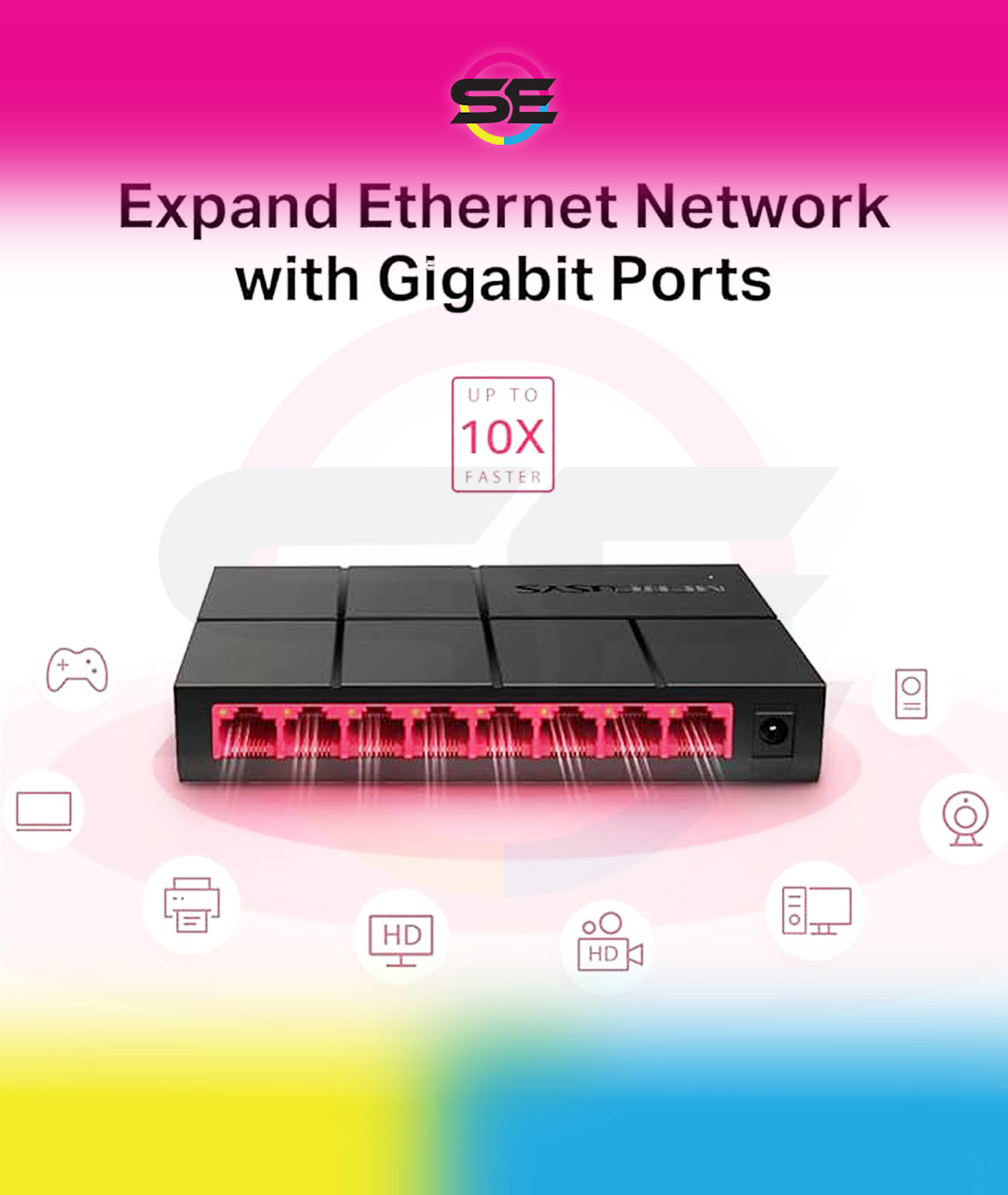 Mercusys MS108G 8-Port Gigabit Desktop Network Switch