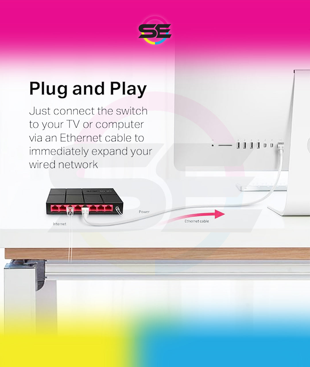 Mercusys MS108G 8-Port Gigabit Desktop Network Switch