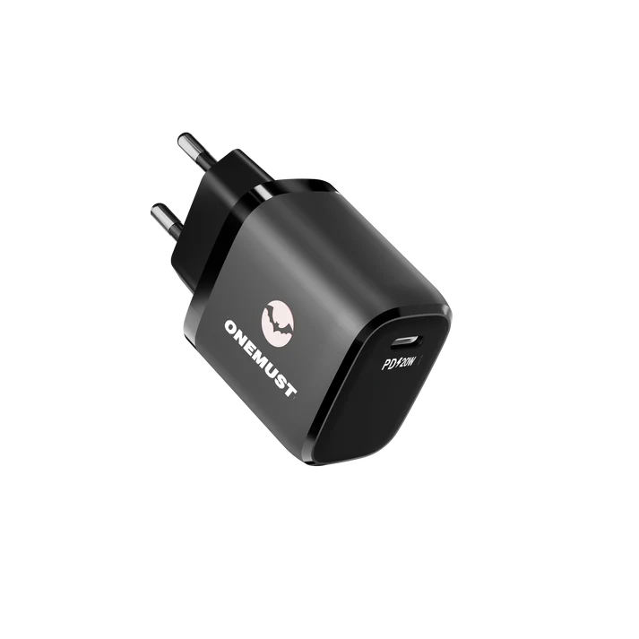 Onemust OM-A04 PD 20W USB-C Fast Charger - White / Black