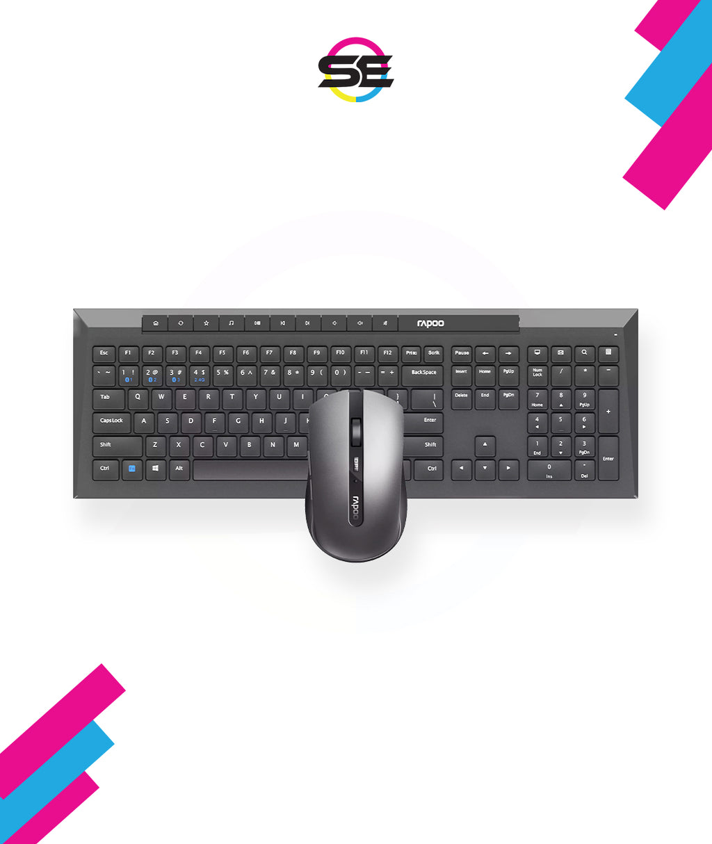 Rapoo 8210M Multi-mode Wireless Keyboard & Mouse Combo
