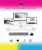 Rapoo 9560M Multi-mode Wireless Ultra-slim Keyboard & Mouse Combo