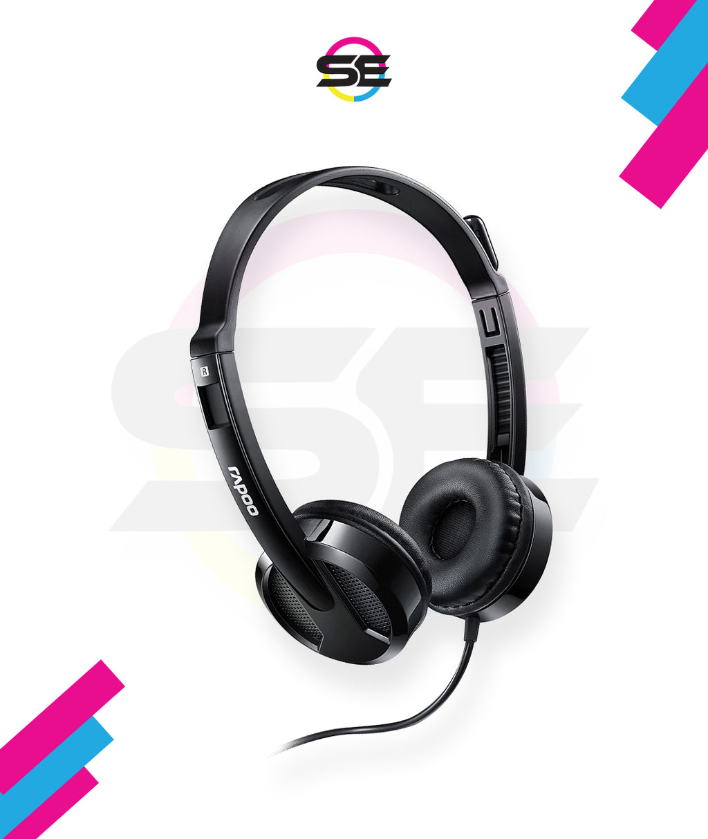 Rapoo H100 Wired Stereo Headset with Noise-Canceling Mic