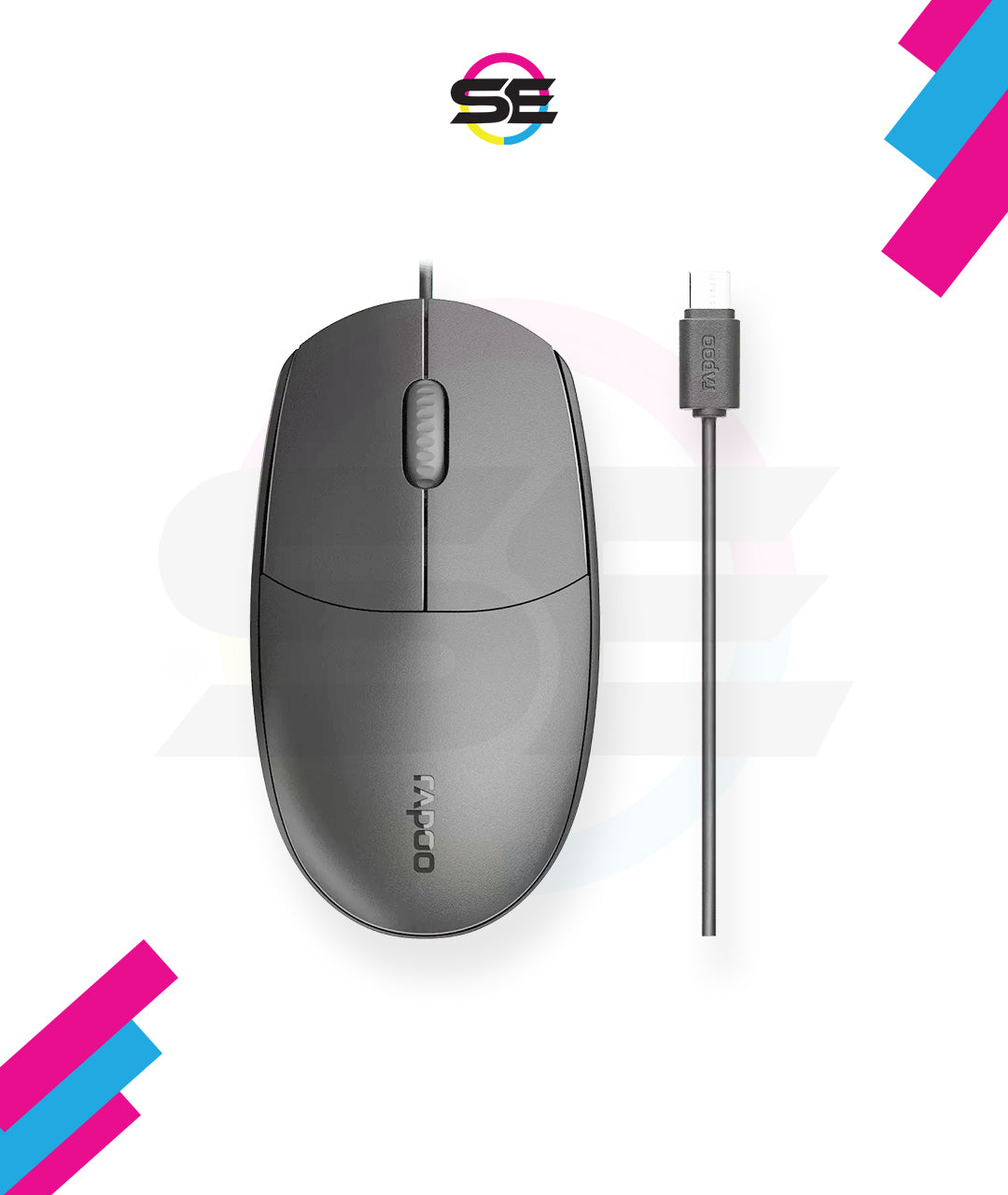 Rapoo N100C Optical Wired Mouse USB-C 1000DPI