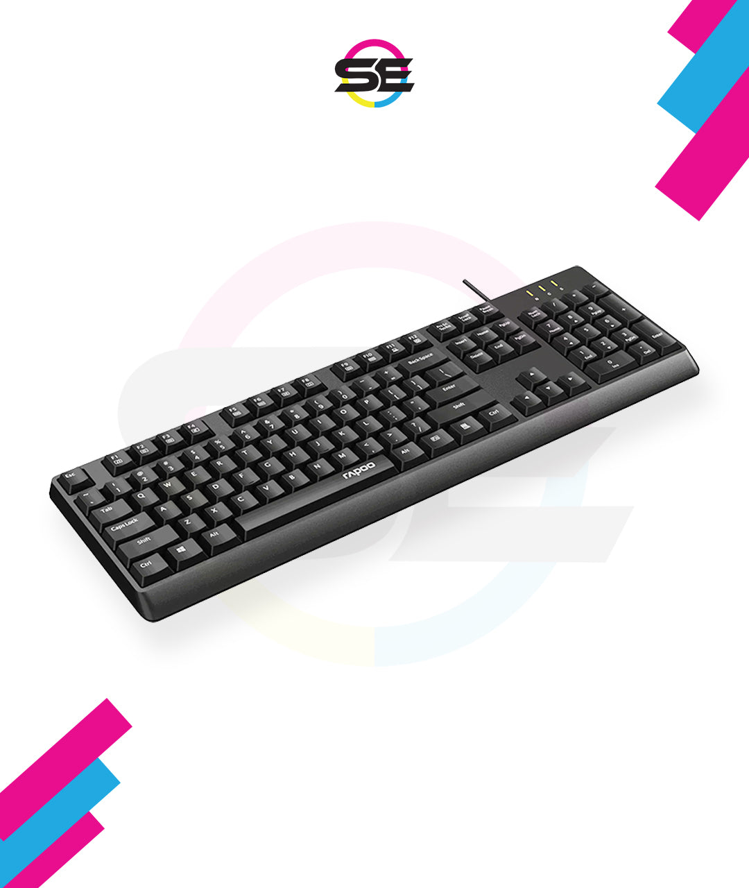 Rapoo NK1900 Wired Keyboard - Spill-resistant Multimedia