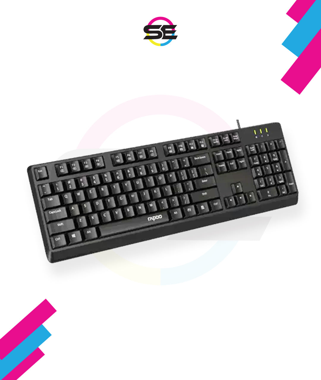 Rapoo NK1900 Wired Keyboard - Spill-resistant Multimedia