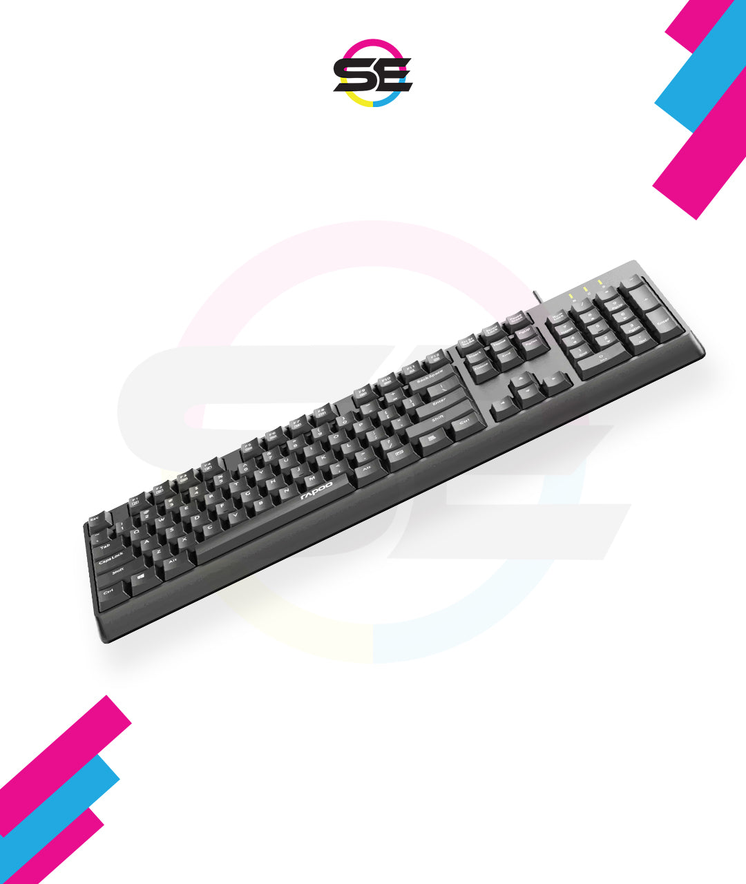 Rapoo NK1900 Wired Keyboard - Spill-resistant Multimedia
