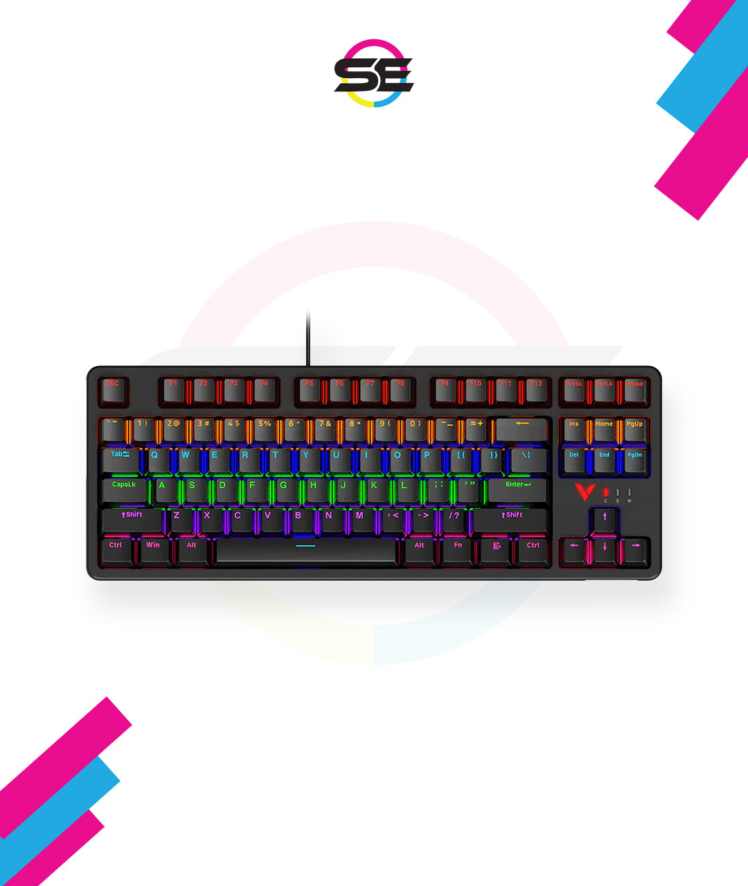 Rapoo V500PRO-87 2024 Backlit Mechanical Gaming Keyboard TKL