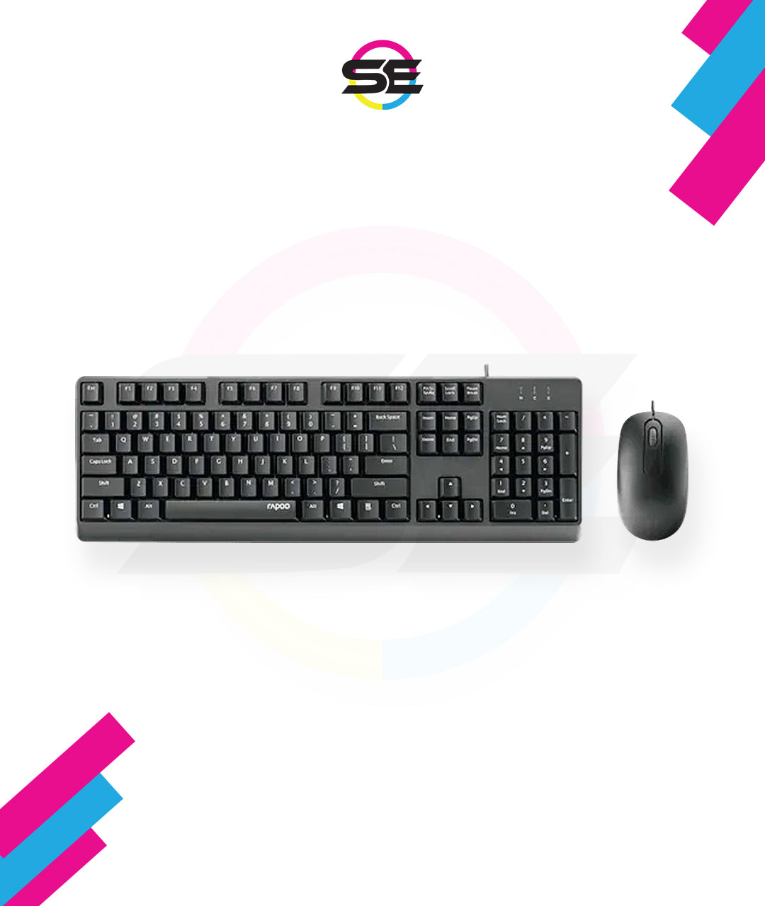Rapoo X130PRO Wired Optical Mouse & Keyboard Combo 1000DPI
