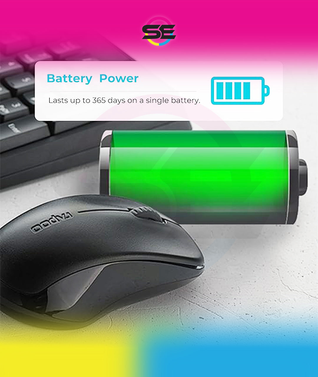 Rapoo X1960 Wireless Silent Keyboard & Mouse Combo 1000DPI