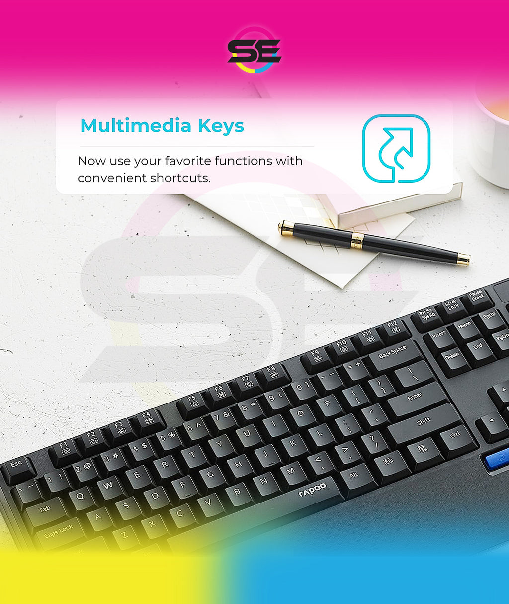 Rapoo X1960 Wireless Silent Keyboard & Mouse Combo 1000DPI