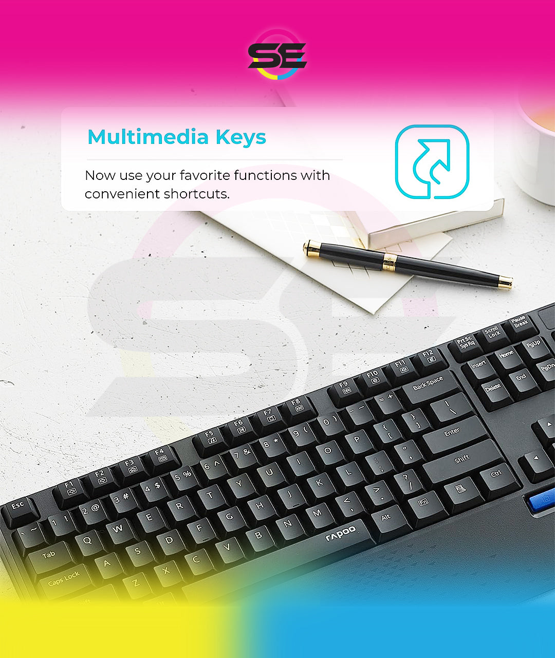 Rapoo X1960 Wireless Silent Keyboard & Mouse Combo 1000DPI
