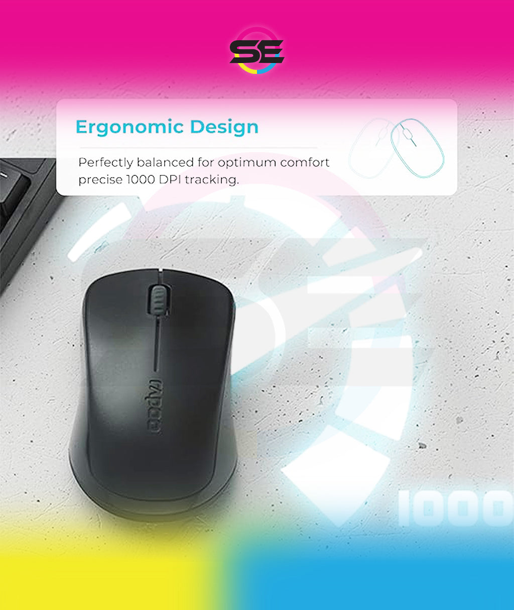 Rapoo X1960 Wireless Silent Keyboard & Mouse Combo 1000DPI