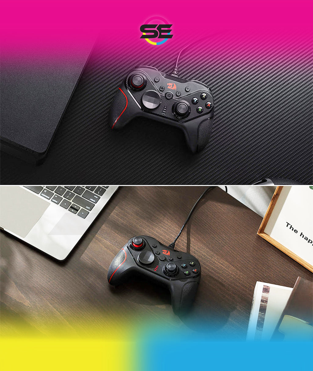 Redragon G710 RIFT Wired Gaming Controller – Dual Vibration, Rapid Trigger, 4 Programmable Macro Keys, Adjustable Joystick Heights – PC, Android & Nintendo Switch