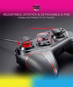Redragon G710 RIFT Wired Gaming Controller – Dual Vibration, Rapid Trigger, 4 Programmable Macro Keys, Adjustable Joystick Heights – PC, Android & Nintendo Switch