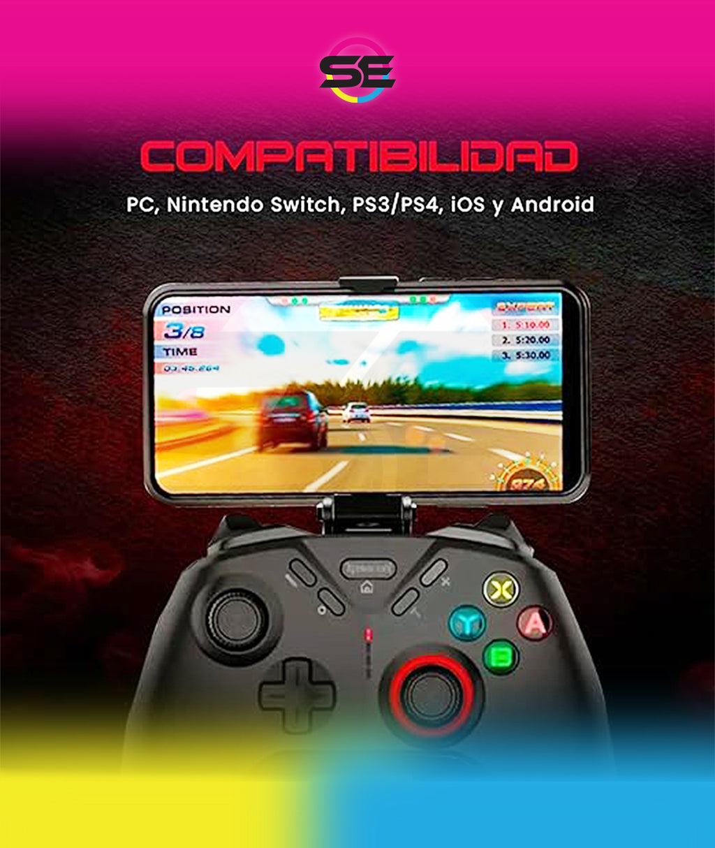 Redragon G711 Forge Wireless Gaming Controller – Bluetooth, 2.4GHz & USB-C, 8H Battery, RGB, Programmable Buttons, Removable Joysticks – PC, Switch, PS3/4, iOS & Android