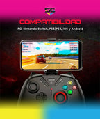 Redragon G711 Forge Wireless Gaming Controller – Bluetooth, 2.4GHz & USB-C, 8H Battery, RGB, Programmable Buttons, Removable Joysticks – PC, Switch, PS3/4, iOS & Android