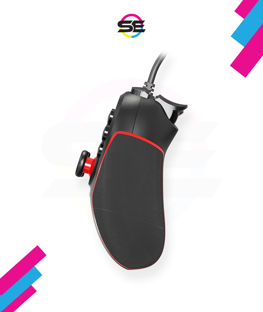 Redragon G713 Ephemera Wired Gaming Controller – Dual Vibration, Programmable Macro Button, Ergonomic Design – PC & Android – Black/Red