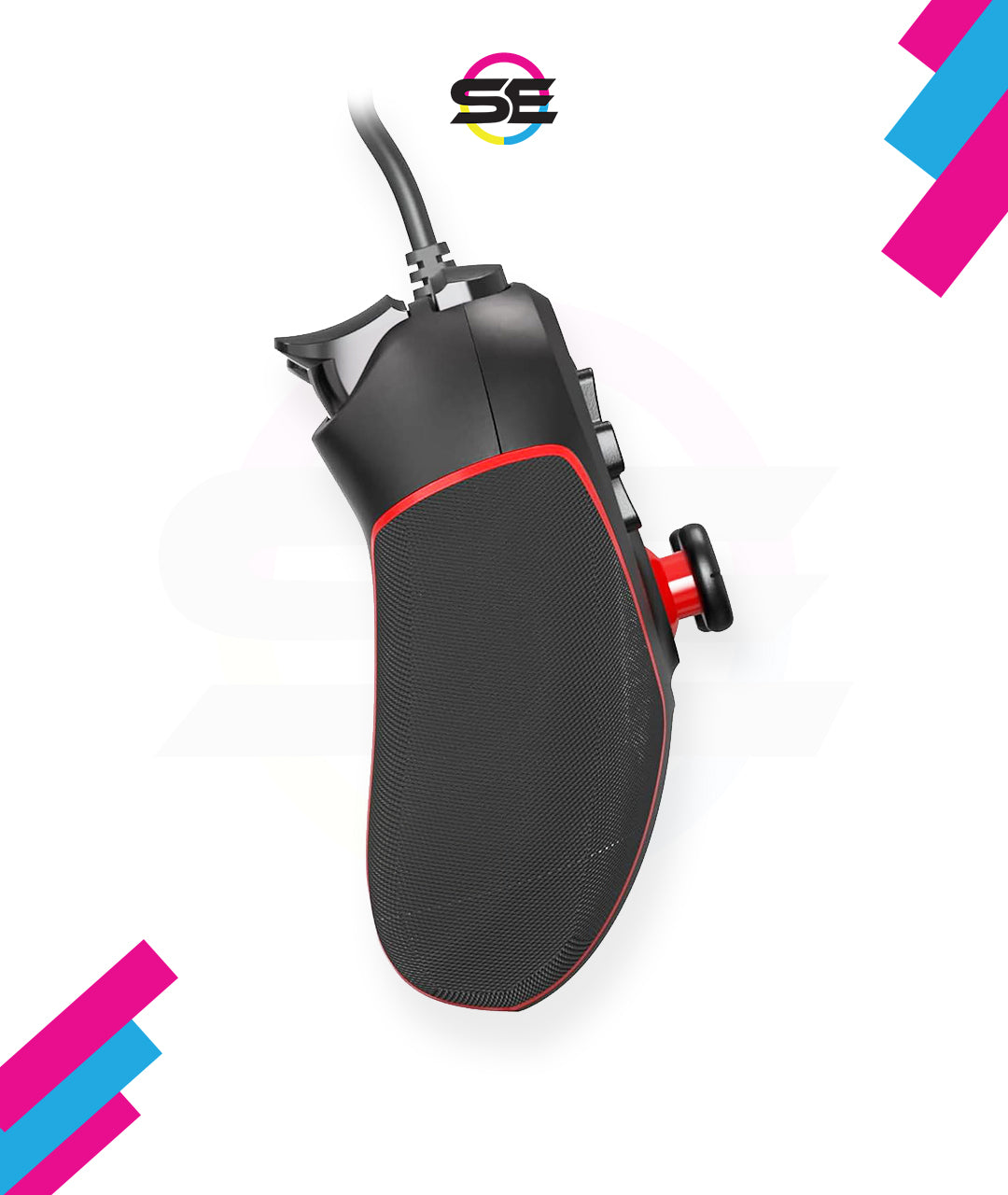 Redragon G713 Ephemera Wired Gaming Controller – Dual Vibration, Programmable Macro Button, Ergonomic Design – PC & Android – Black/Red