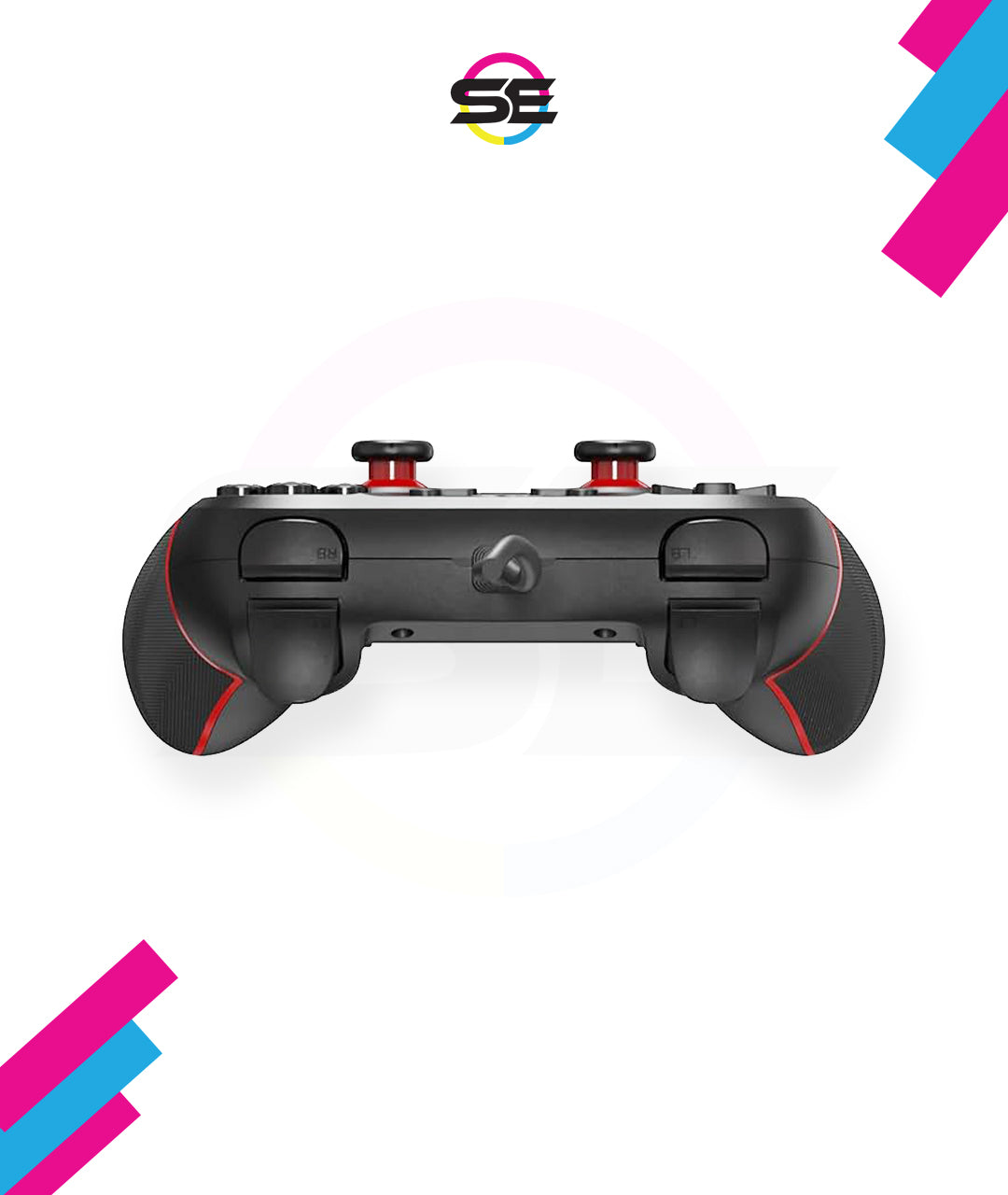Redragon G713 Ephemera Wired Gaming Controller – Dual Vibration, Programmable Macro Button, Ergonomic Design – PC & Android – Black/Red