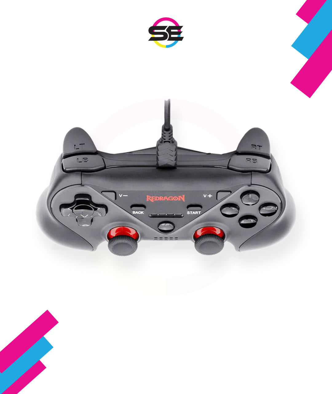 Redragon G812 Ceres Wireless Bluetooth Gaming Controller with Phone Clip – Dual Vibration, Dual Analog Joysticks – PC, Android, iOS, PS4, Switch & TV Box