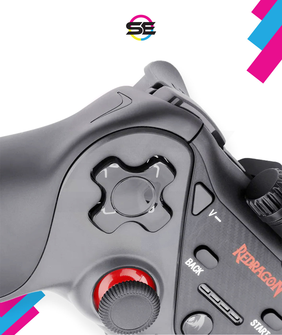 Redragon G812 Ceres Wireless Bluetooth Gaming Controller with Phone Clip – Dual Vibration, Dual Analog Joysticks – PC, Android, iOS, PS4, Switch & TV Box