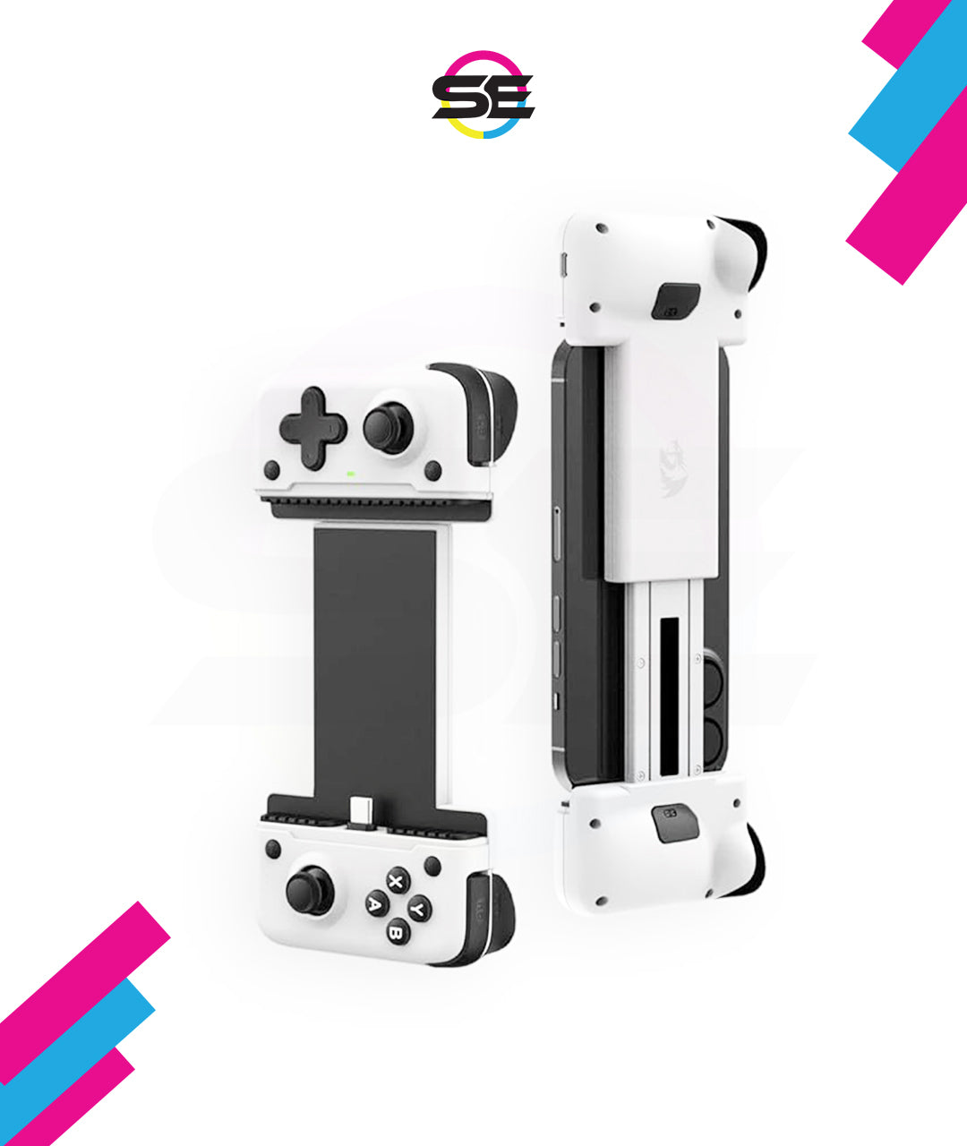 Redragon G817 Hoarah Mobile Gaming Controller – Telescopic Grip, 4 Modes (HD/XBOX/Virtual Touch/PS), USB-C & Lightning – Android & iOS – White