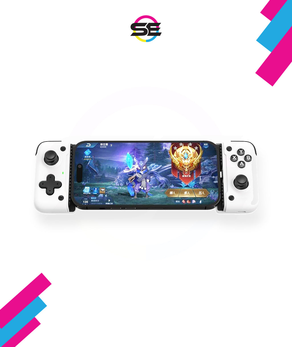 Redragon G817 Hoarah Mobile Gaming Controller – Telescopic Grip, 4 Modes (HD/XBOX/Virtual Touch/PS), USB-C & Lightning – Android & iOS – White
