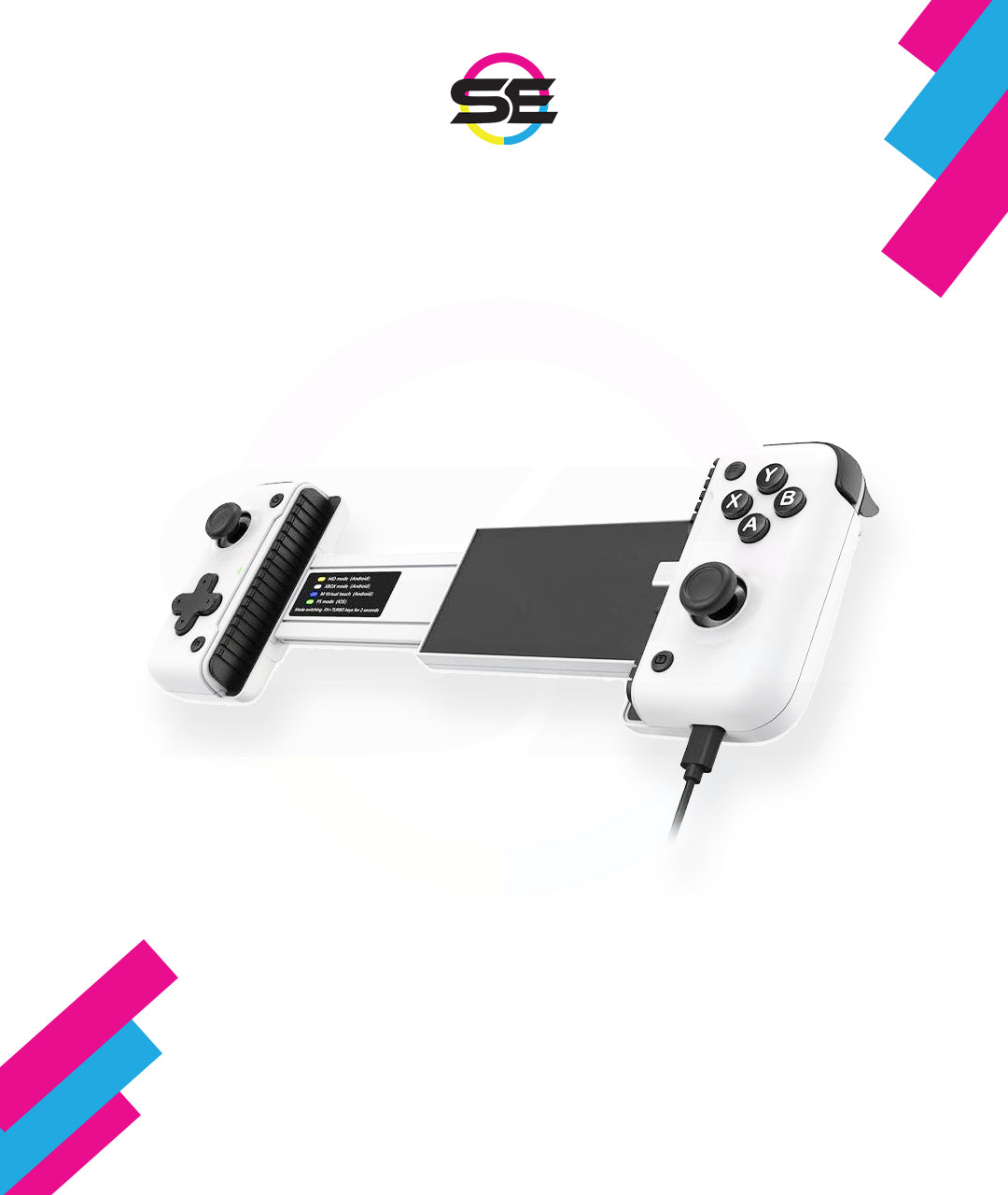 Redragon G817 Hoarah Mobile Gaming Controller – Telescopic Grip, 4 Modes (HD/XBOX/Virtual Touch/PS), USB-C & Lightning – Android & iOS – White