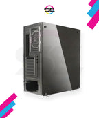 Redragon GC-702 RGB Gaming PC Case – Mid-Tower, Triple Tempered Glass (Front/Left/Right), Dual RGB Strip, 5 Double-Ring RGB Fans, Motherboard RGB SYNC, ATX/mATX, USB 3.0 – Black