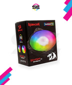 Redragon GC-F007 120mm Full-Color RGB Case Fan 3-Pack – 16.8M Colors, 57 Lighting Modes, Full Transparent Blades, 10-Port Connector, IR Remote – Black
