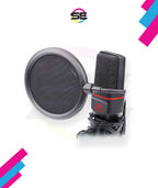 Redragon GM100 Gaming Stream Desktop Condenser Microphone – Cardioid Pattern, Shock Mount, Pop Filter, Tripod Stand, USB Plug-and-Play – Black