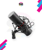 Redragon GM300 BLAZAR USB Studio Gaming Stream Microphone – Large Diaphragm Condenser, Cardioid, Metal Spider Shock Mount, Tripod Stand – Black