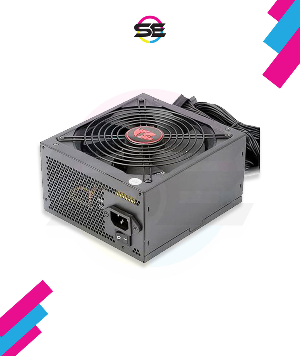 Redragon GS-PS003 RGPS 600W Gaming Power Supply – 80 Plus Bronze, PFC, 14cm Fan, Non-Modular, 24P+CPU8P+PCIe8Px2+SATA6+IDE3, Full Range AC – Black