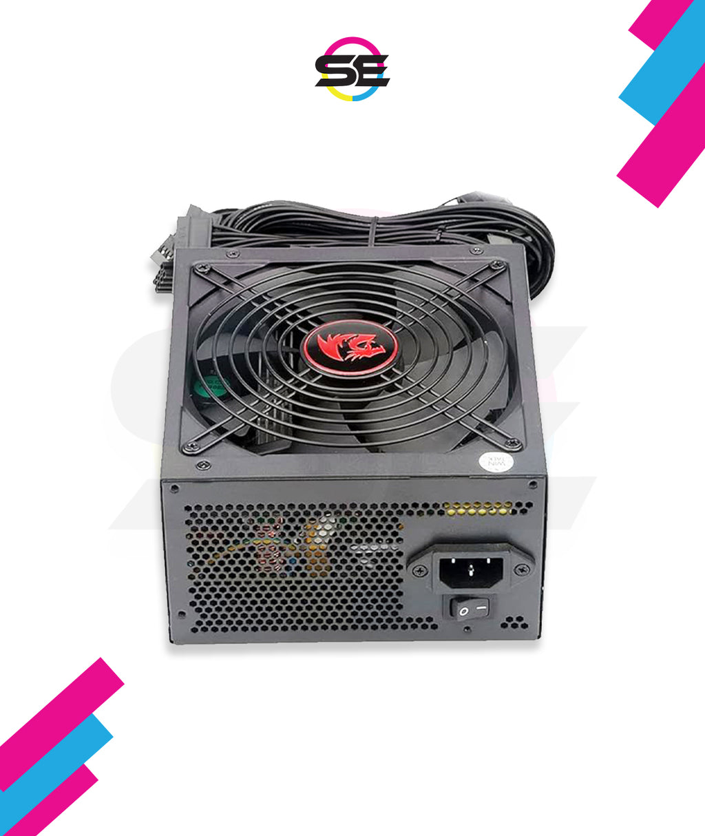 Redragon GS-PS003 RGPS 600W Gaming Power Supply – 80 Plus Bronze, PFC, 14cm Fan, Non-Modular, 24P+CPU8P+PCIe8Px2+SATA6+IDE3, Full Range AC – Black