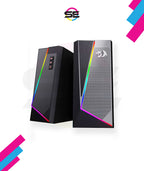 Redragon GS520 Anvil RGB Desktop Speakers – 2.0 Channel PC Stereo, 6 RGB Modes, Touch Control, Easy-Access Volume, USB Powered + 3.5mm – Black