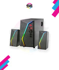 Redragon GS520 PRO Anvil 2.1 Channel RGB Gaming Speaker – 45W Hi-Fi, Bluetooth 5.0, AUX, SD Card, USB Audio, Remote Control, Bass/Treble Control, 6 RGB Modes – Black