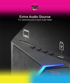 Redragon GS520 PRO Anvil 2.1 Channel RGB Gaming Speaker – 45W Hi-Fi, Bluetooth 5.0, AUX, SD Card, USB Audio, Remote Control, Bass/Treble Control, 6 RGB Modes – Black