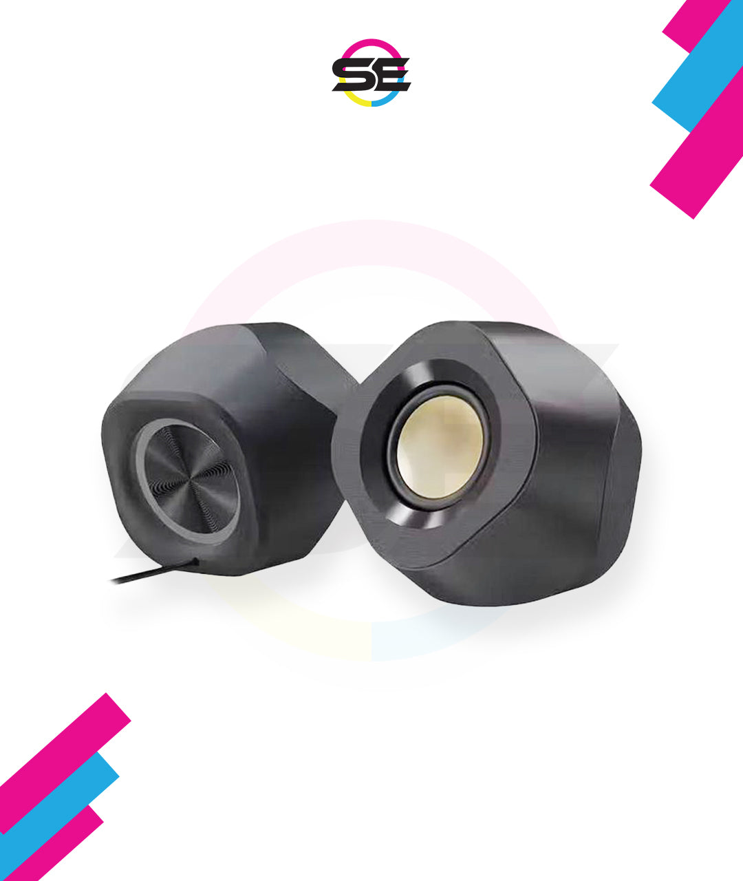 Redragon GS590 PRO 2.1 Channel RGB Gaming Speaker – 22W EQ Mode, Dual 2" Drivers + 4" Wooden Subwoofer, Bluetooth, AUX, Wireless Remote, Dynamic RGB – Black