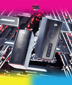 Redragon GS814 Stereo Desktop Speakers – 2.0 Channel, 20W DC, 4 Sound Units (2.5" + 3.1" Drivers), BT5.0/AUX, Touch Control, 4 RGB Base Modes – Black