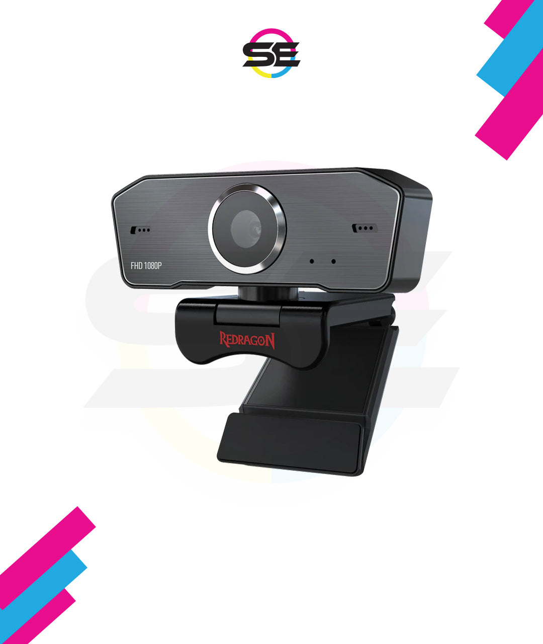 Redragon GW800 FHD 1080P Webcam with Built-in Dual Microphone, 360° Rotation – USB 2.0 Web Camera