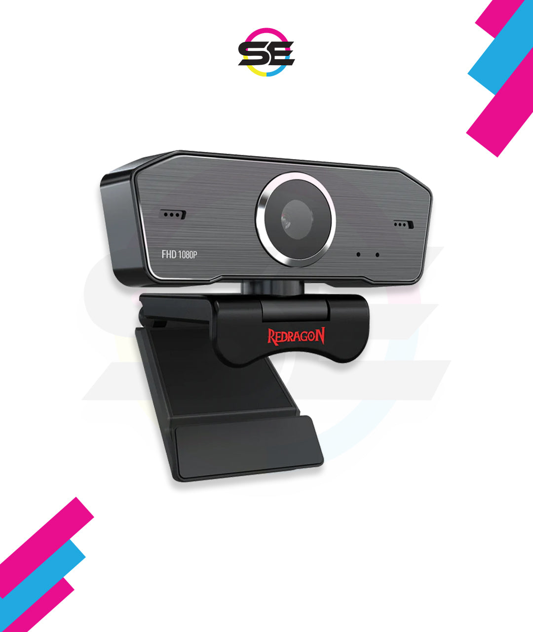 Redragon GW800 FHD 1080P Webcam with Built-in Dual Microphone, 360° Rotation – USB 2.0 Web Camera