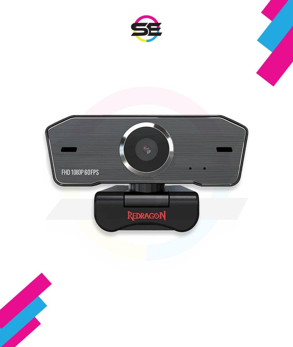 Redragon GW801 Hitman Plus FHD 1080P 60FPS Webcam with 360° Rotation – Fixed Focus, Auto Image Control