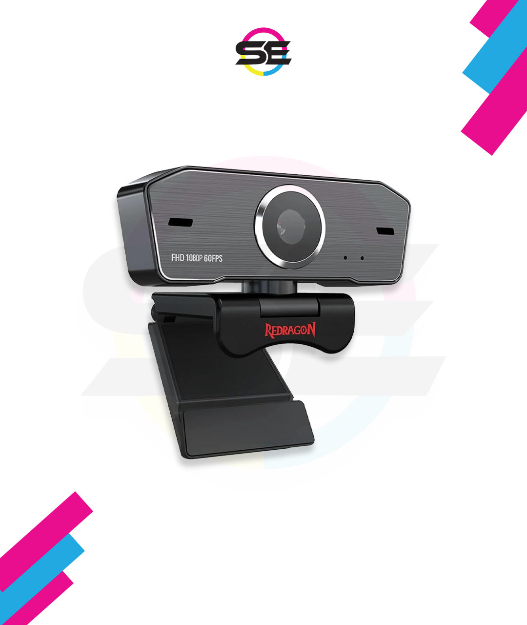 Redragon GW801 Hitman Plus FHD 1080P 60FPS Webcam with 360° Rotation – Fixed Focus, Auto Image Control