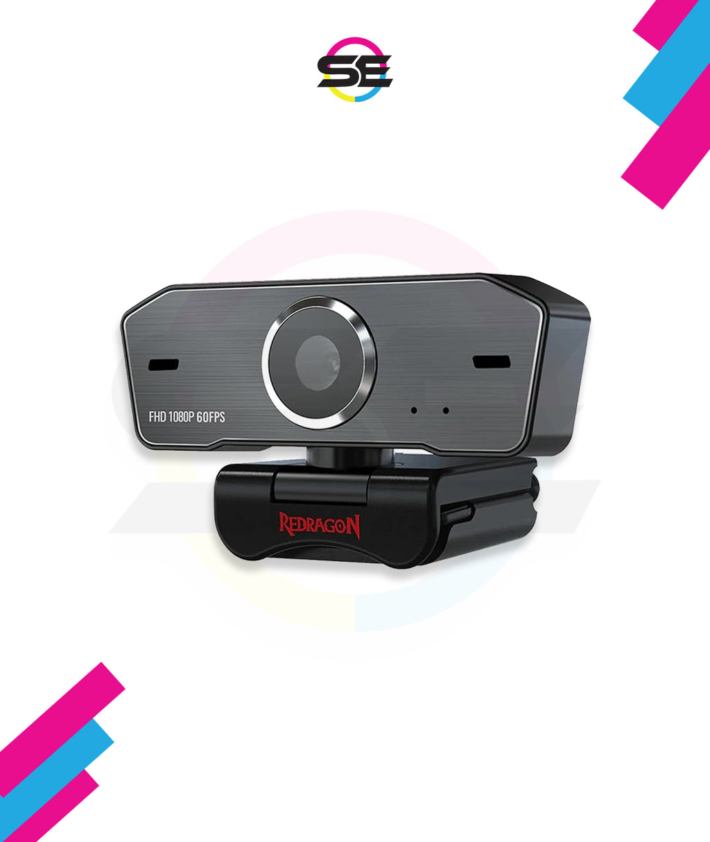 Redragon GW801 Hitman Plus FHD 1080P 60FPS Webcam with 360° Rotation – Fixed Focus, Auto Image Control