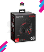 Redragon H210 MINOS Virtual 7.1 Surround USB Gaming Headset – 50mm Drivers, 32Ω, Omnidirectional Mic, Passive Noise-Cancelling, LED Light – Black/Red
