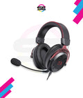 Redragon H386 DIOMEDES Wired Gaming Headset – 7.1 Surround Sound, 53mm Drivers, 188g Honeycomb Shell, Steel Frame, Detachable Boom Mic, USB-C/AUX/USB-A – Black/Red