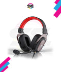 Redragon H510 ZEUS Wired Gaming Headset – 7.1 Surround Sound, 53mm Drivers, Memory Foam Ear Pads, Detachable Boom Mic, In-Line Control, Gold-Plated 3.5mm – Black/Red