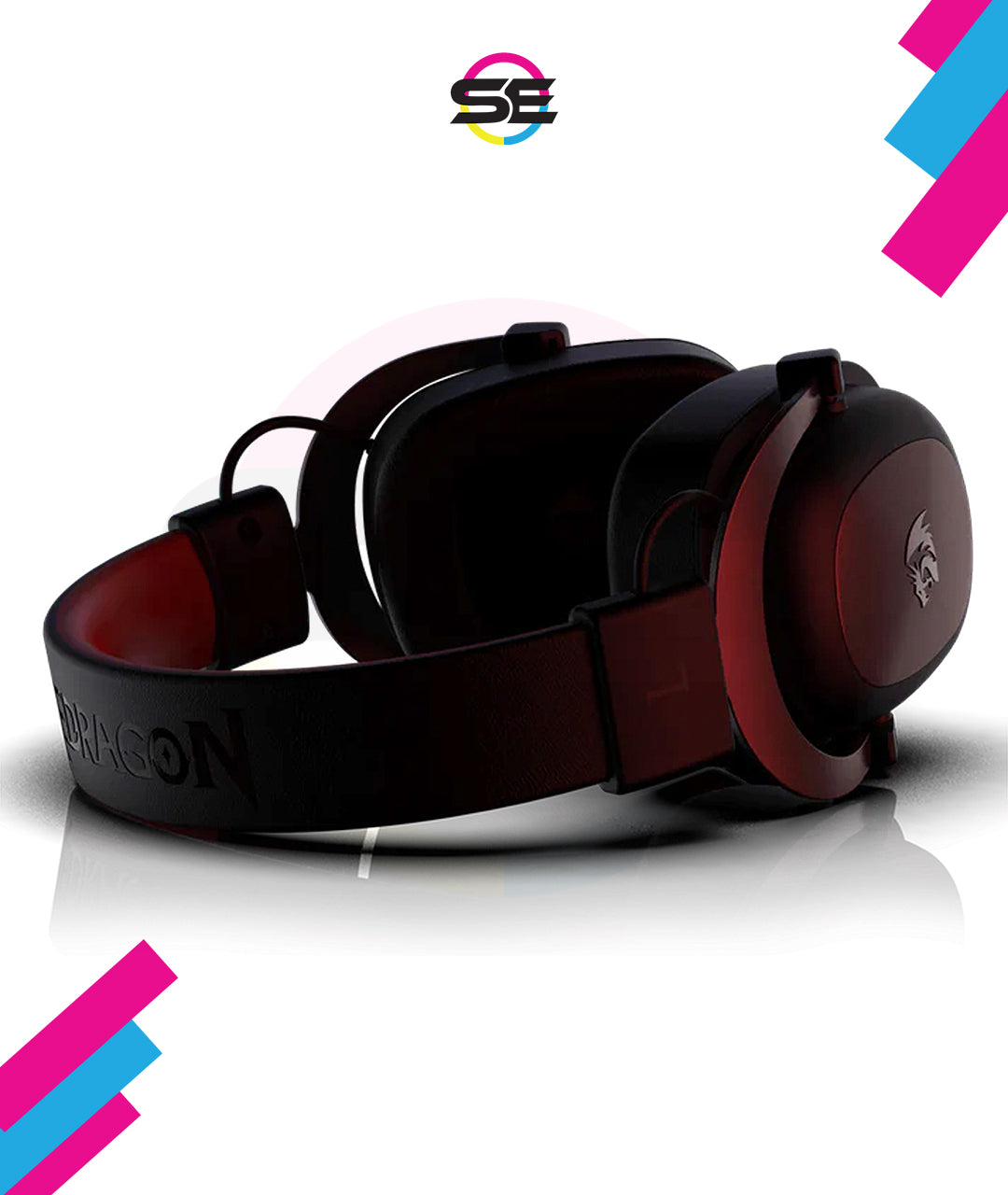 Redragon H510 ZEUS Wired Gaming Headset – 7.1 Surround Sound, 53mm Drivers, Memory Foam Ear Pads, Detachable Boom Mic, In-Line Control, Gold-Plated 3.5mm – Black/Red
