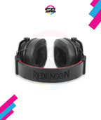 Redragon H510 ZEUS Wired Gaming Headset – 7.1 Surround Sound, 53mm Drivers, Memory Foam Ear Pads, Detachable Boom Mic, In-Line Control, Gold-Plated 3.5mm – Black/Red