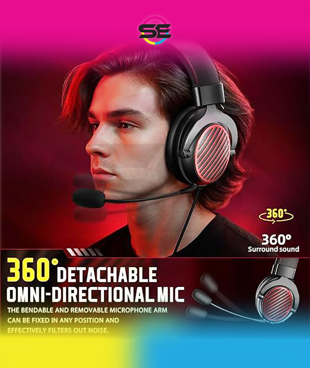Redragon H540 PRO 4-in-1 Wireless Gaming Headset – Virtual 7.1 Surround, 53mm Drivers, Memory Foam, 360° Detachable Mic, Aluminum Bracket – Black